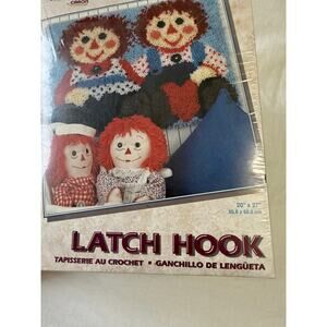 Wonder Art by Caron Latch Hook Kit Features Rag Dolls Raggedy Ann & Andy 20"x27"